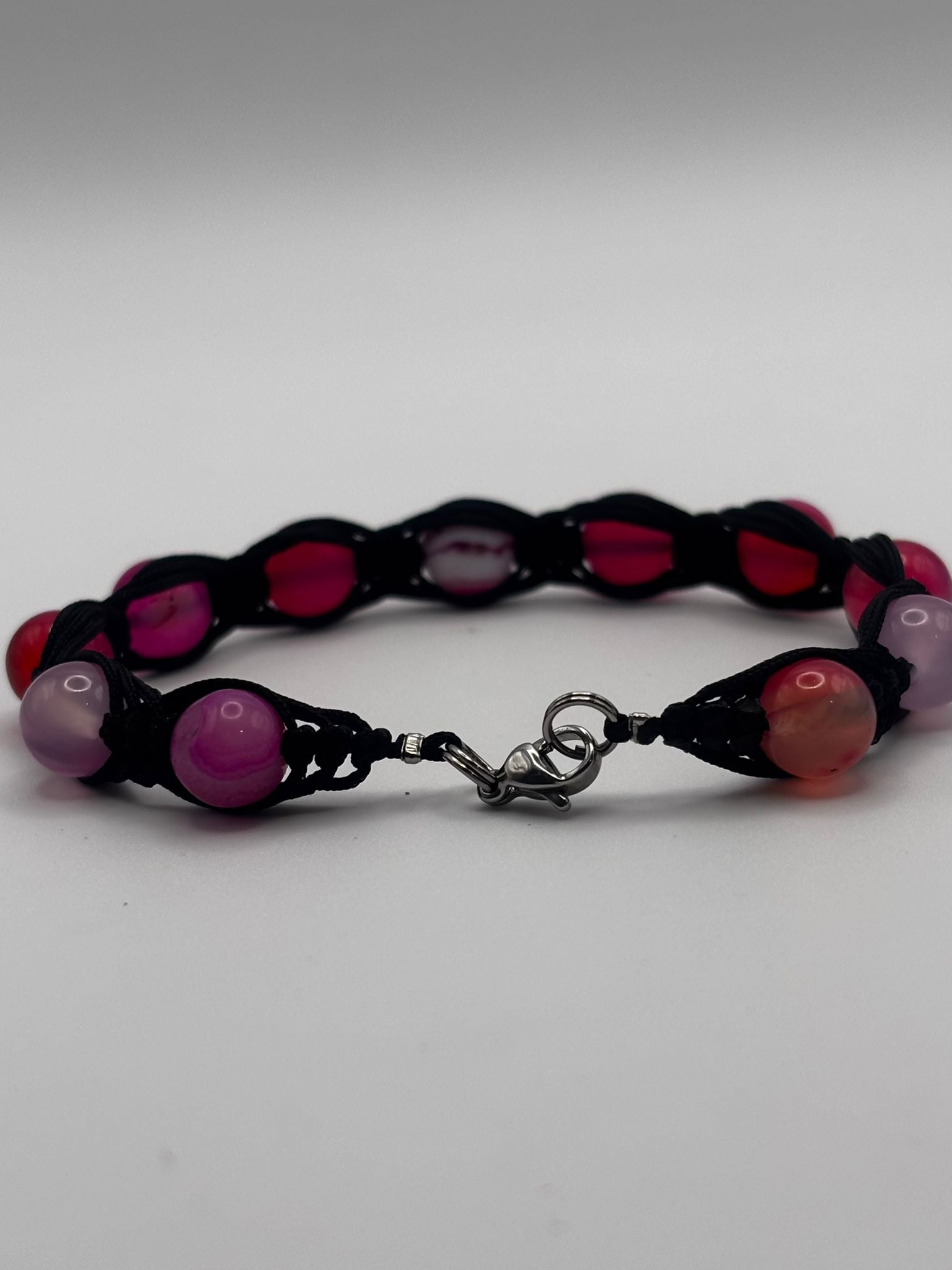 Pulsera de Ágata Rosa 8 mm – Calma, Amor y Equilibrio Emocional