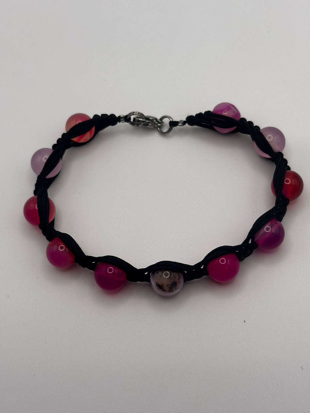 Pulsera de Ágata Rosa 8 mm – Calma, Amor y Equilibrio Emocional