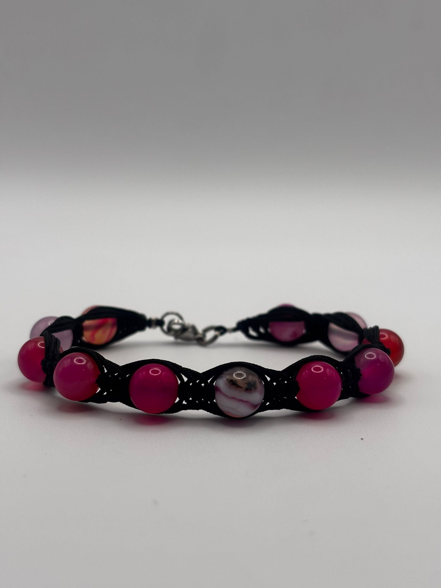 Pulsera de Ágata Rosa 8 mm – Calma, Amor y Equilibrio Emocional