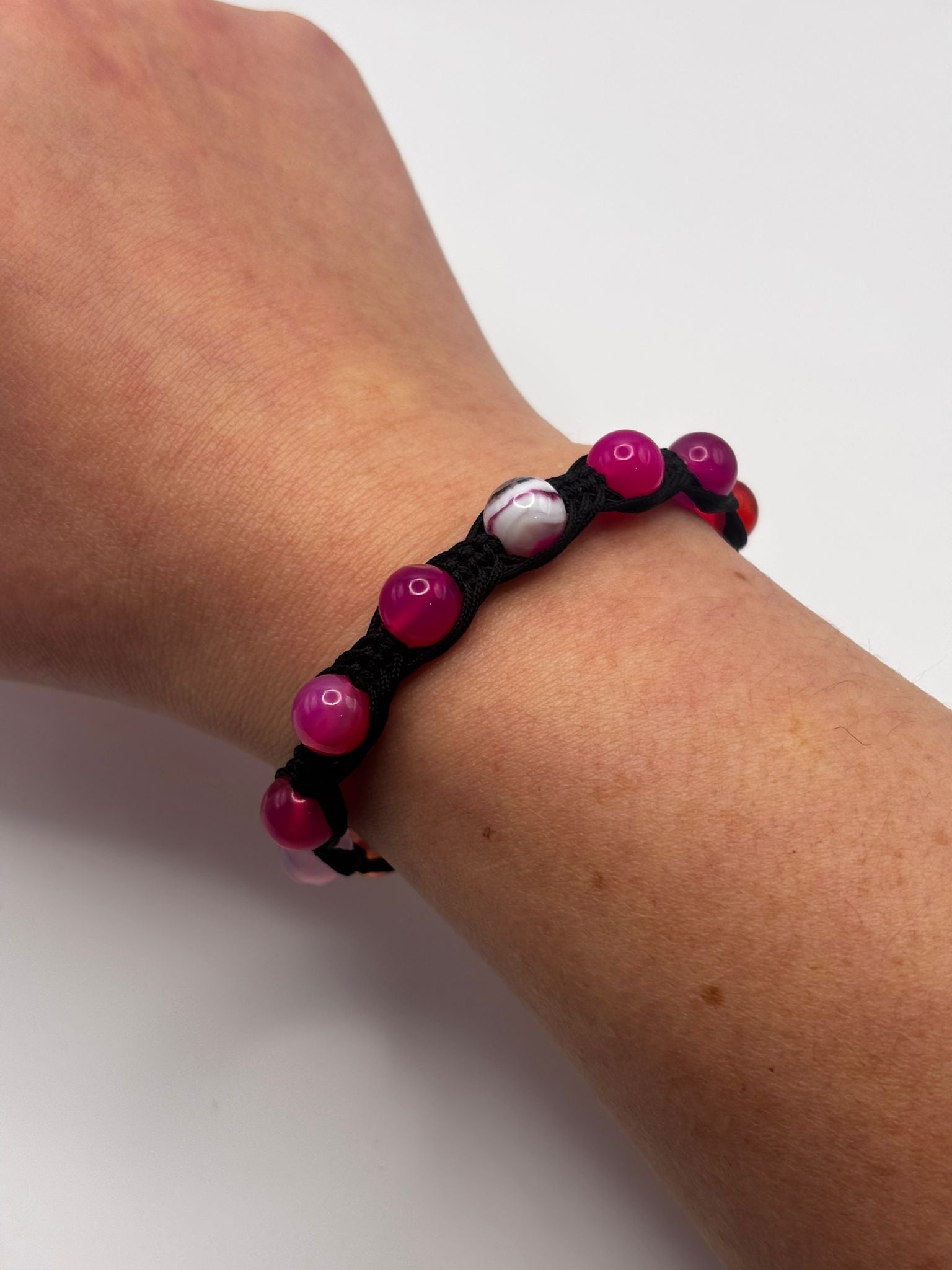 Pulsera de Ágata Rosa 8 mm – Calma, Amor y Equilibrio Emocional