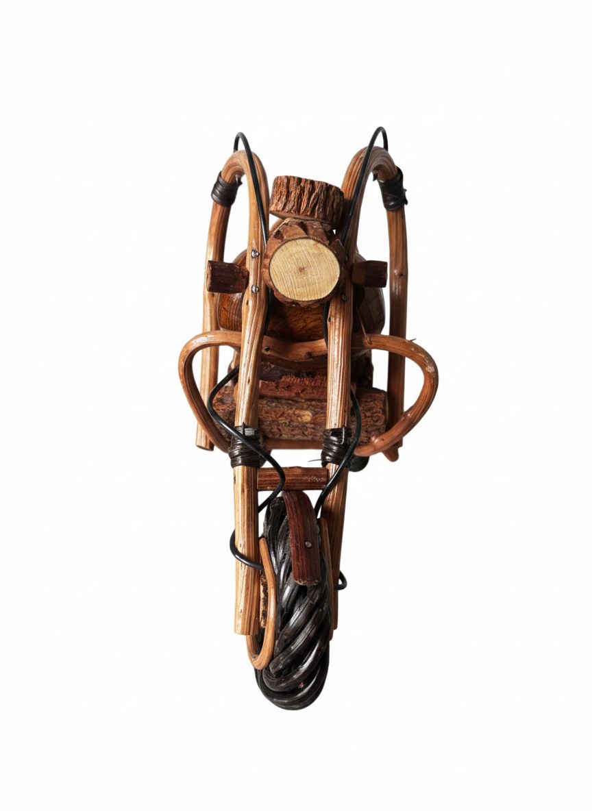 Moto de Madera Artesanal – Decoración Rústica y Estilo Vintage