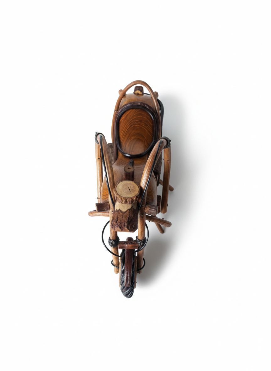 Moto de Madera Artesanal – Decoración Rústica y Estilo Vintage