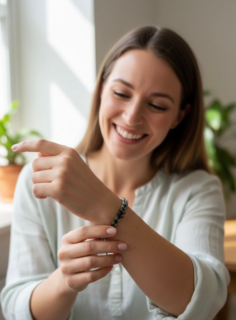 Brazalete de Fluorita 4 mm – Claridad Mental y Equilibrio Energético