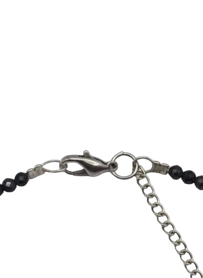 Collar Gargantilla Obsidiana con Luna | Protección y Claridad
