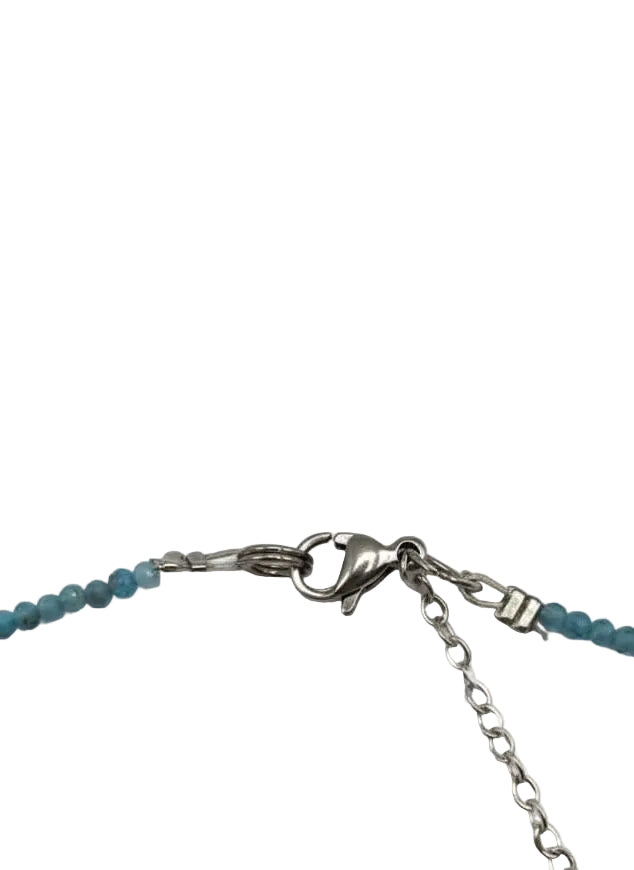 Collar Gargantilla Apatita con Luna | Inspiración y Claridad