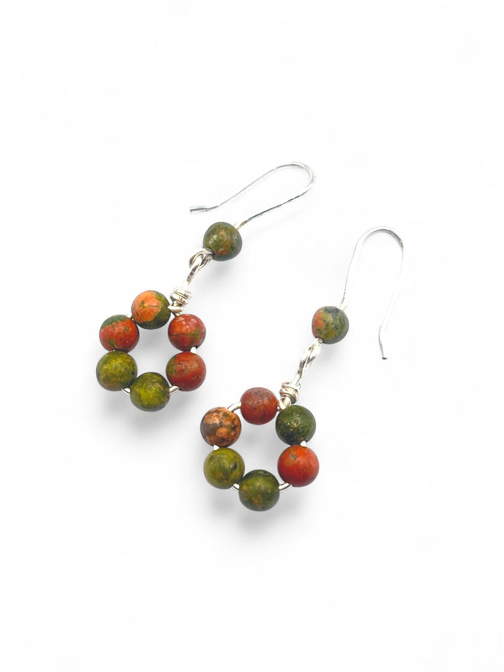 Pendientes “Armonía” – Unakita 4 mm en Plata o Dorado