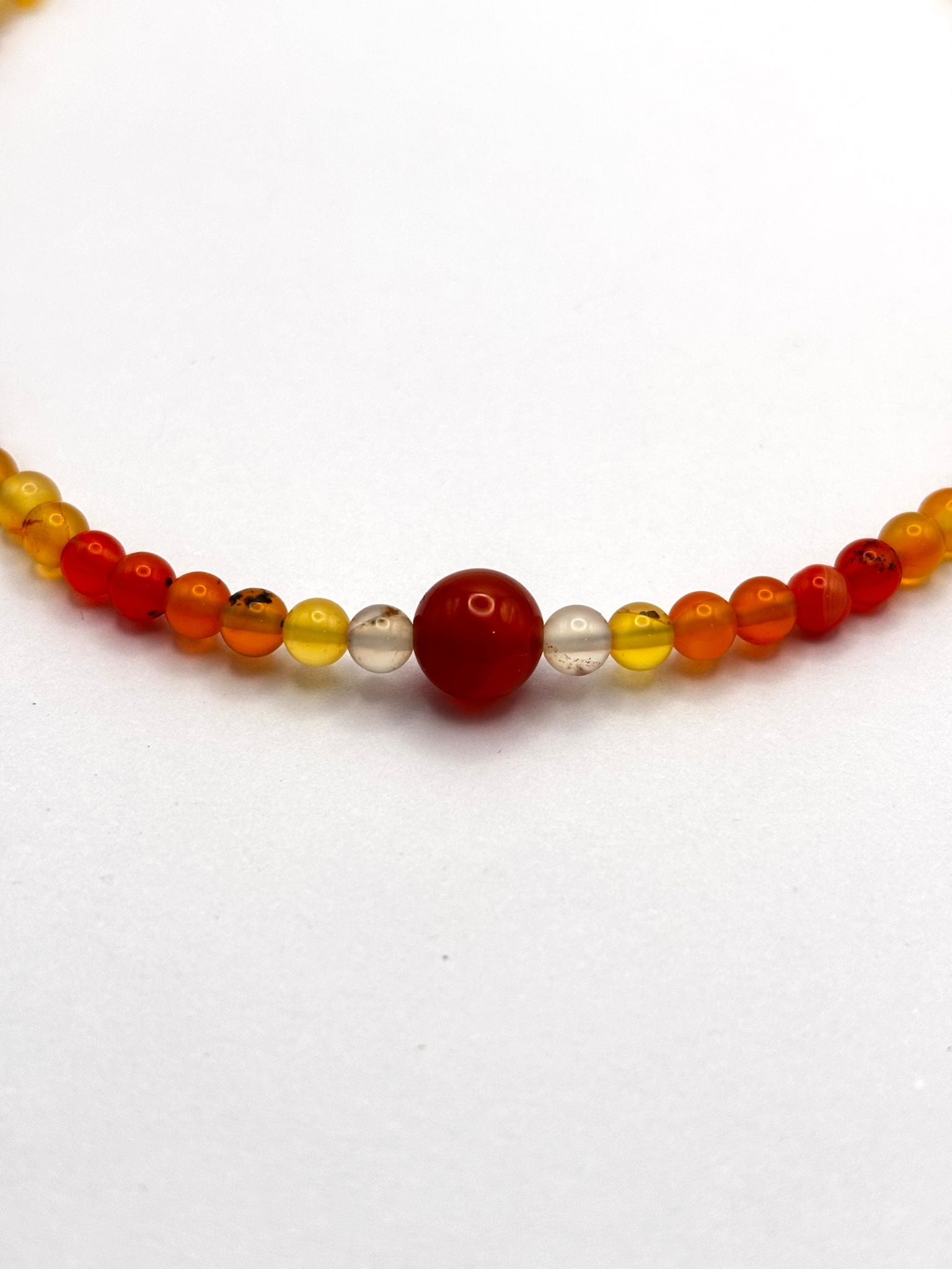 Gargantilla de Ágata Amarilla 4mm – Energía Positiva y Confianza Interior