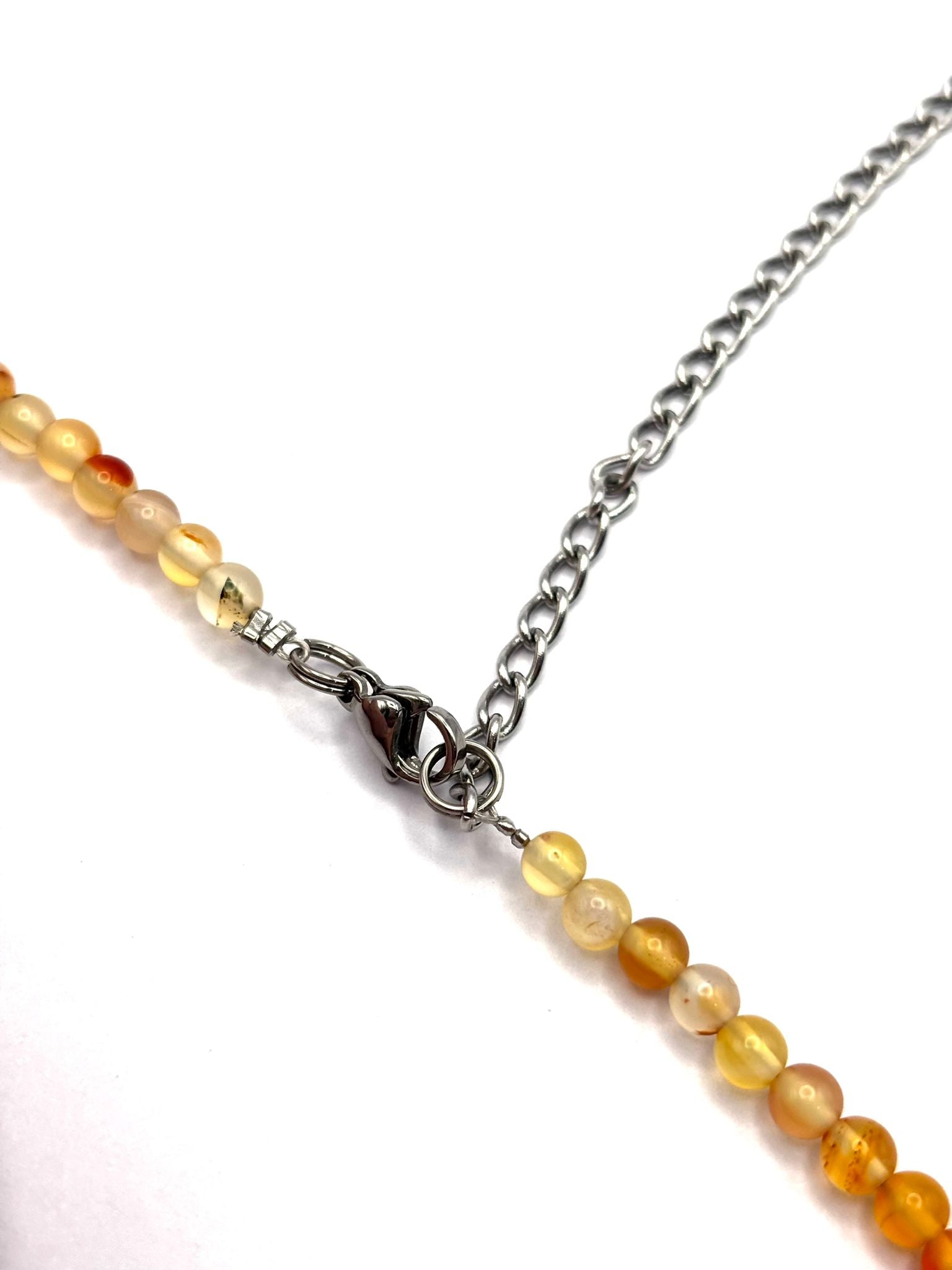 Gargantilla de Ágata Amarilla 4mm – Energía Positiva y Confianza Interior