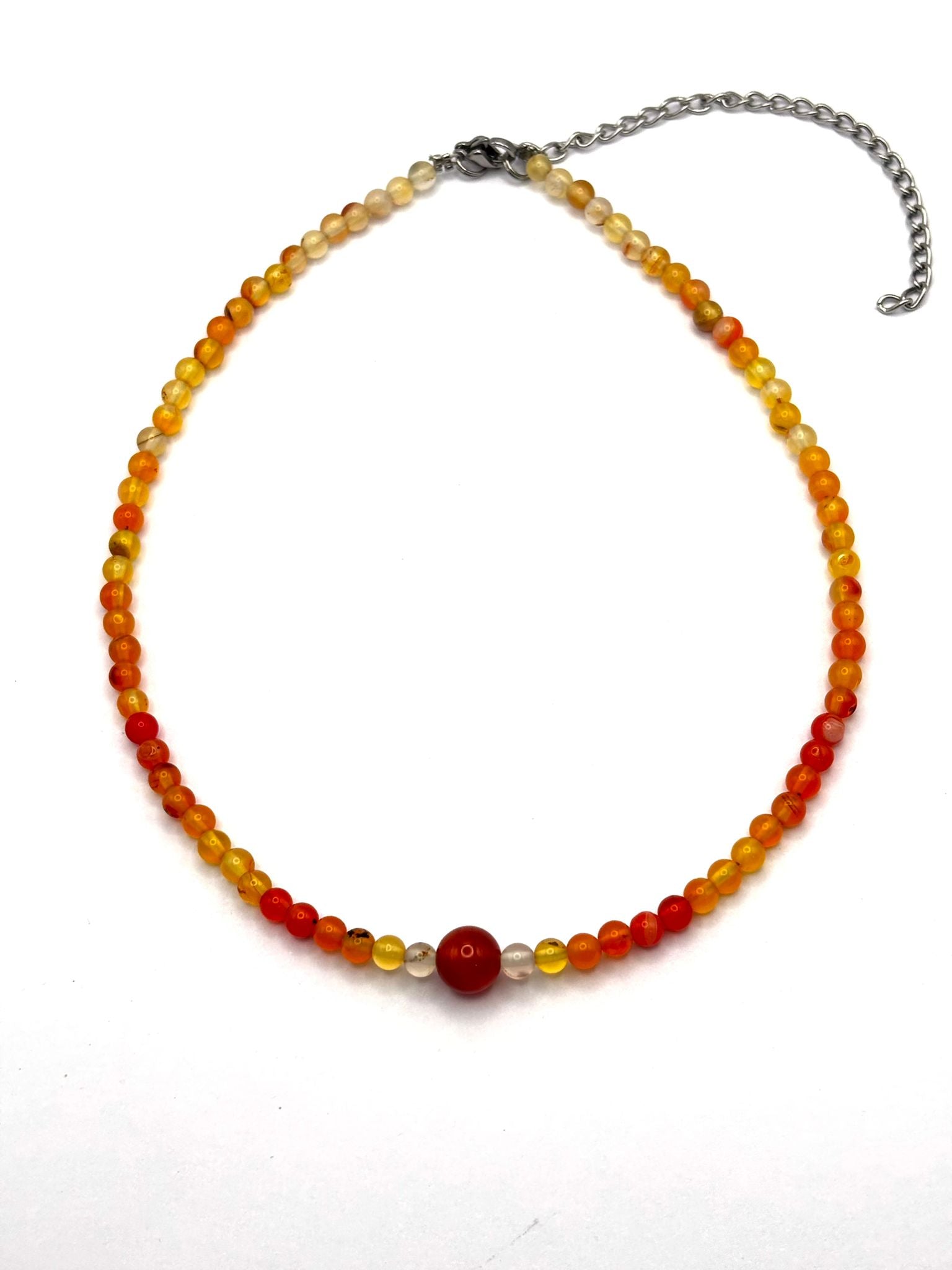 Gargantilla de Ágata Amarilla 4mm – Energía Positiva y Confianza Interior