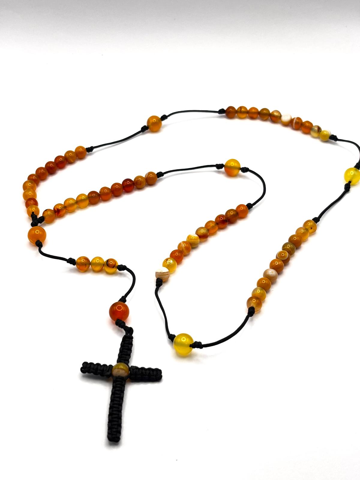 Rosario de Ágata Amarilla – Protección, Fe y Energía Positiva