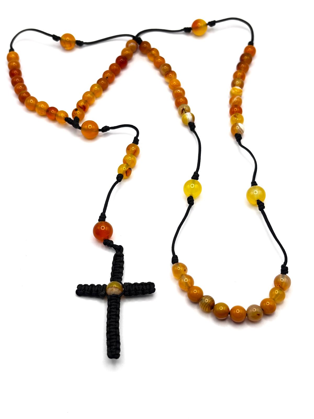 Rosario de Ágata Amarilla – Protección, Fe y Energía Positiva