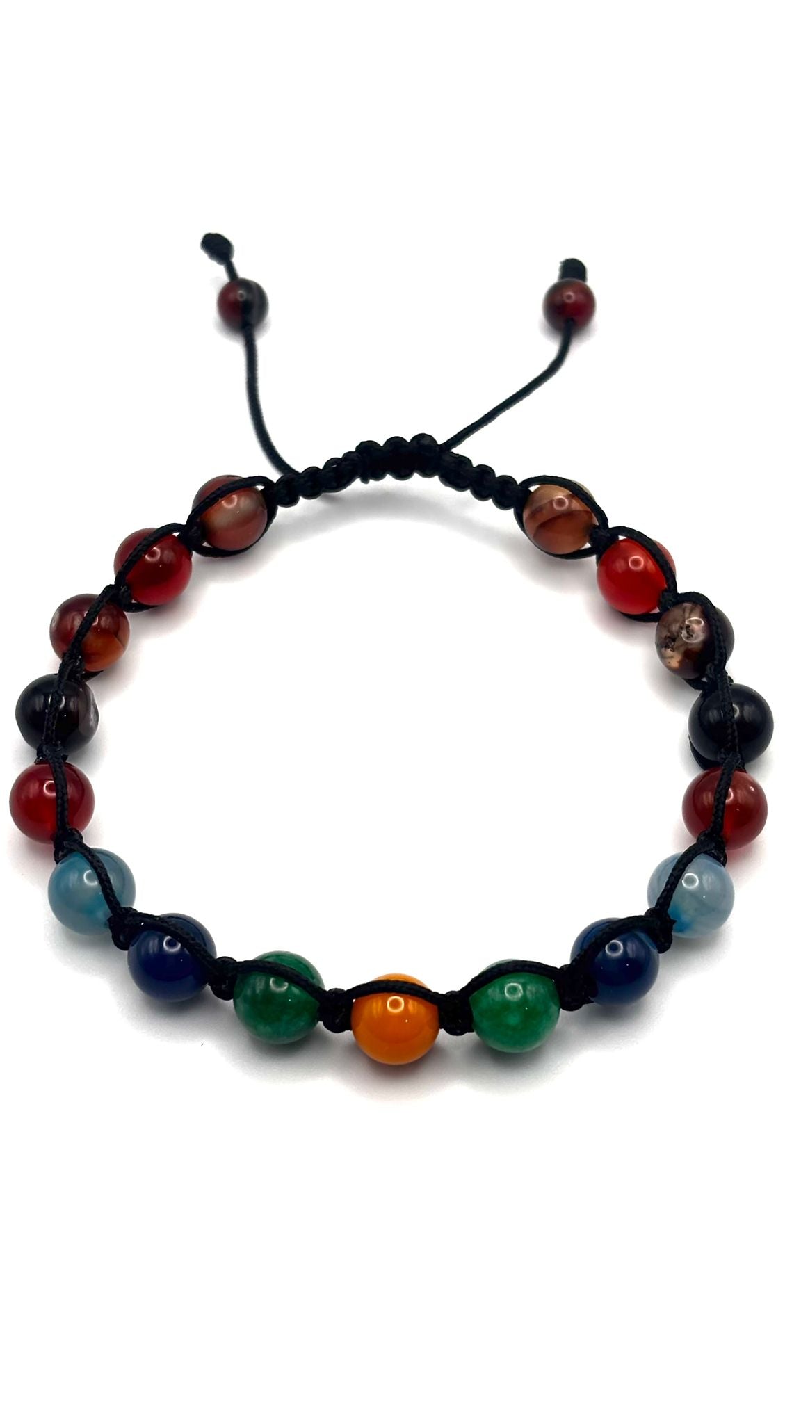 Pulsera de Ágatas Multicolor 8mm – Equilibrio y Protección