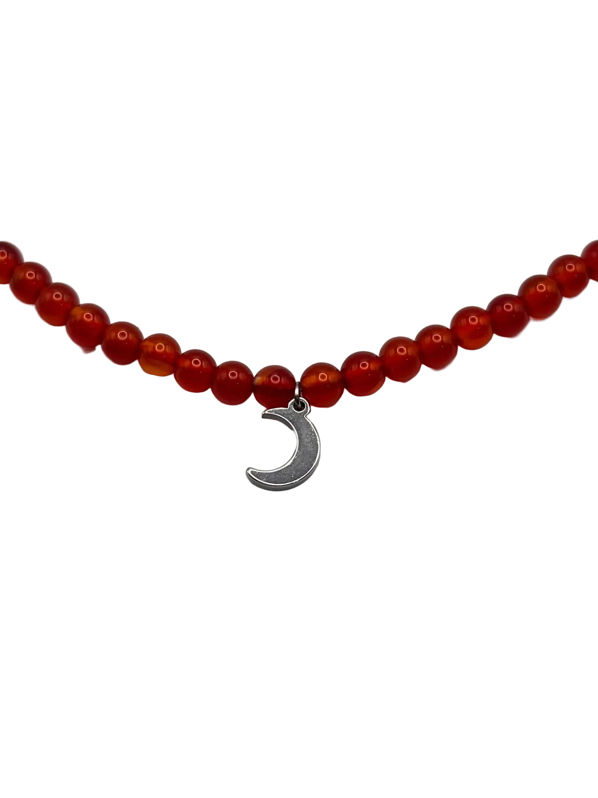 Collar Gargantilla Cornalina con Luna | Energía y Equilibrio