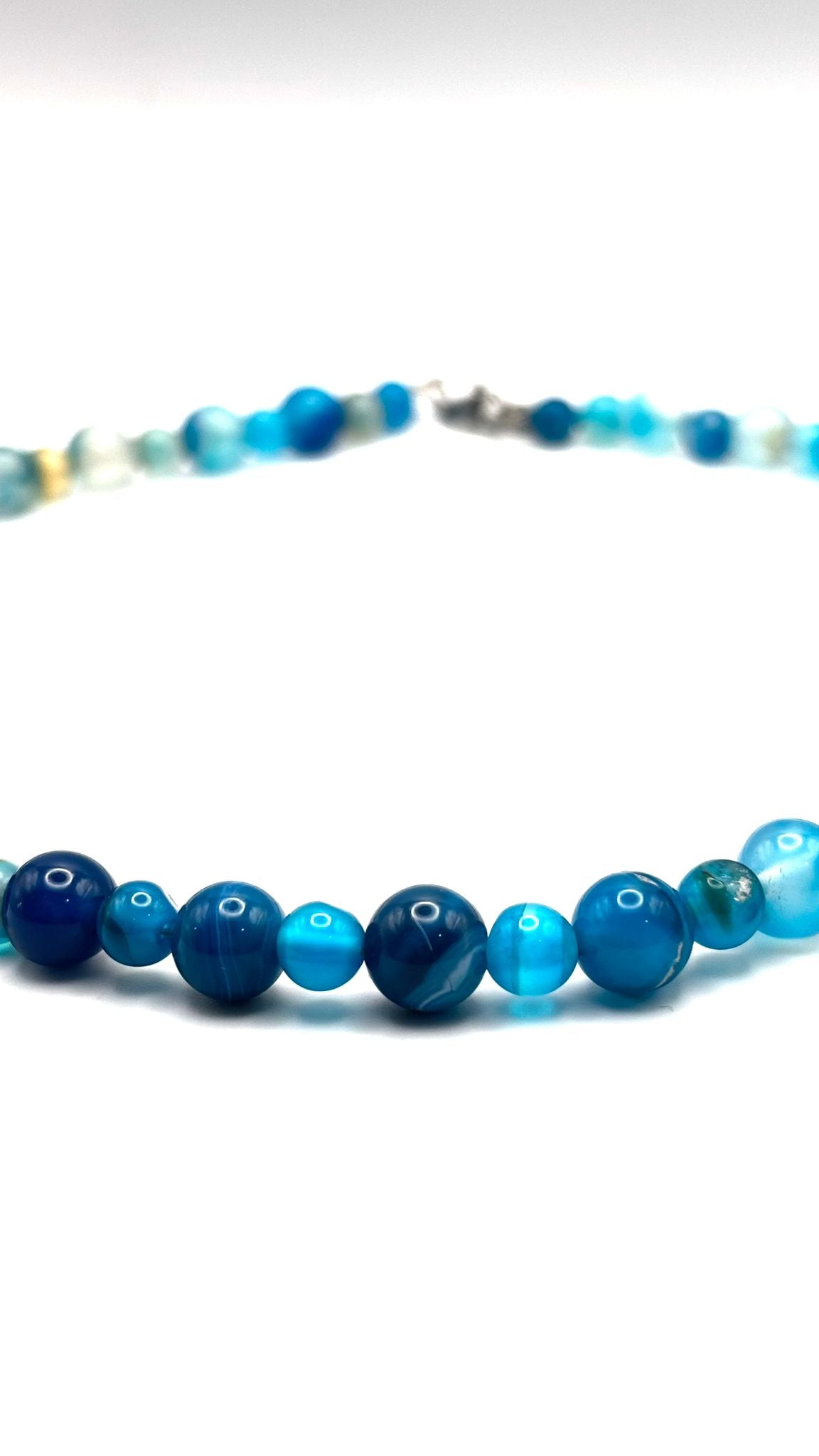 Collar de Ágata Azul – Calma y Comunicación