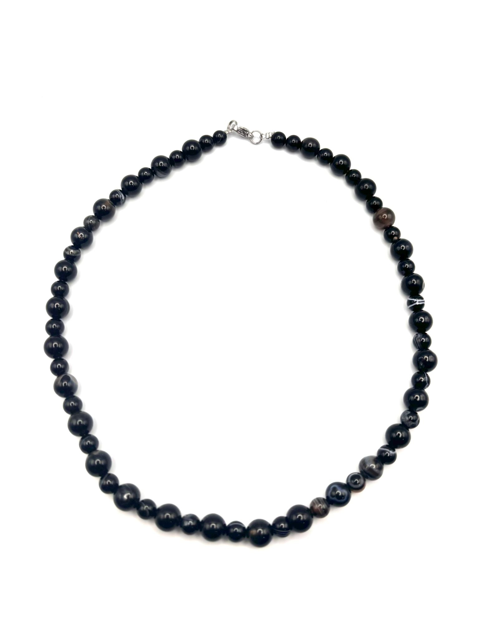 Collar de Ágata Negra – Protección y Fuerza