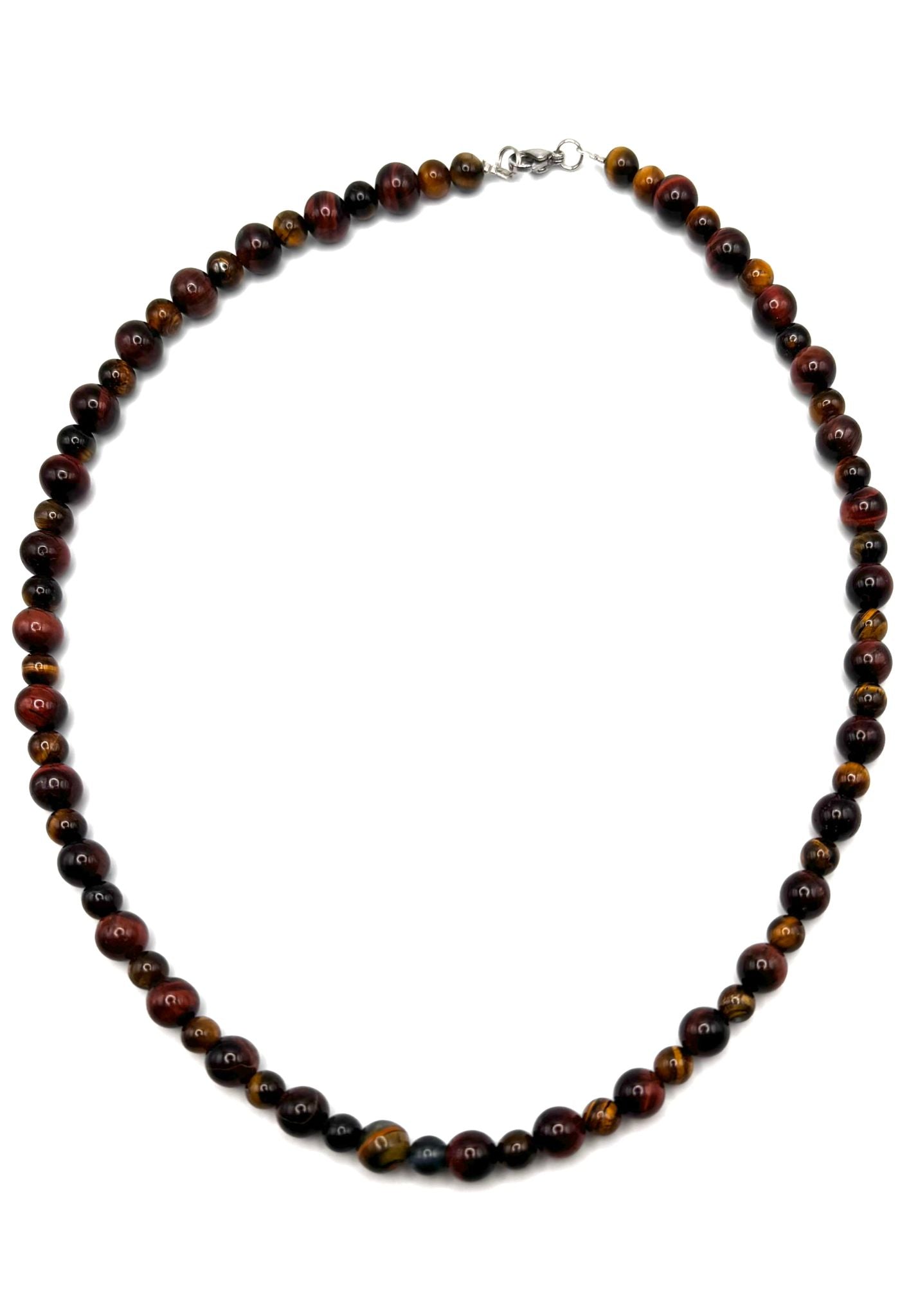 Collar Tres Ojos – Ojo de Tigre, Ojo de Halcón y Ojo de Buey | Protección Total