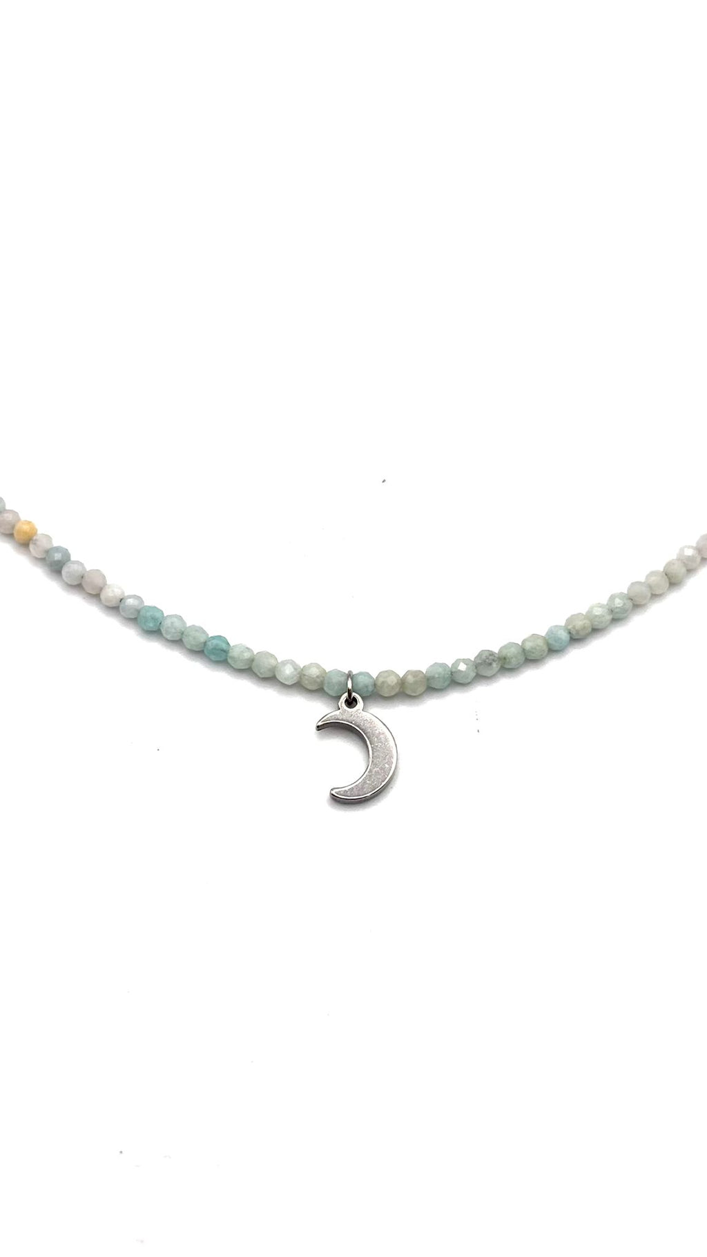 Gargantilla de Amazonita 2mm Facetada – Equilibrio y Elegancia Natural