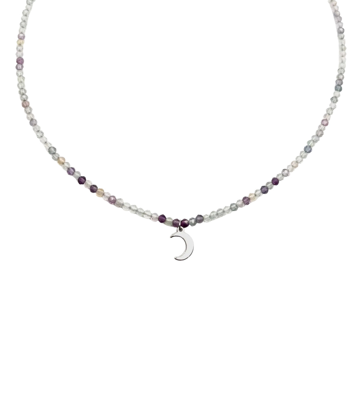 Collar Gargantilla Fluorita Facetada | Claridad y Equilibrio