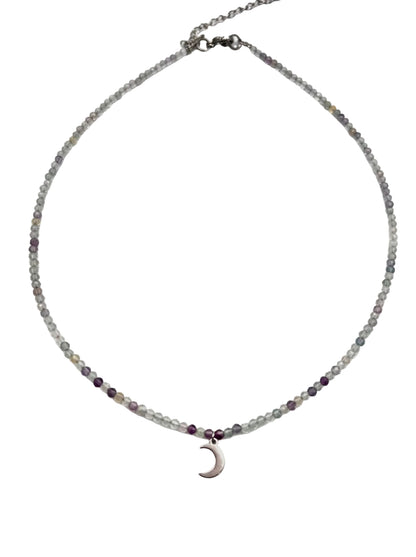 Collar Gargantilla Fluorita Facetada | Claridad y Equilibrio