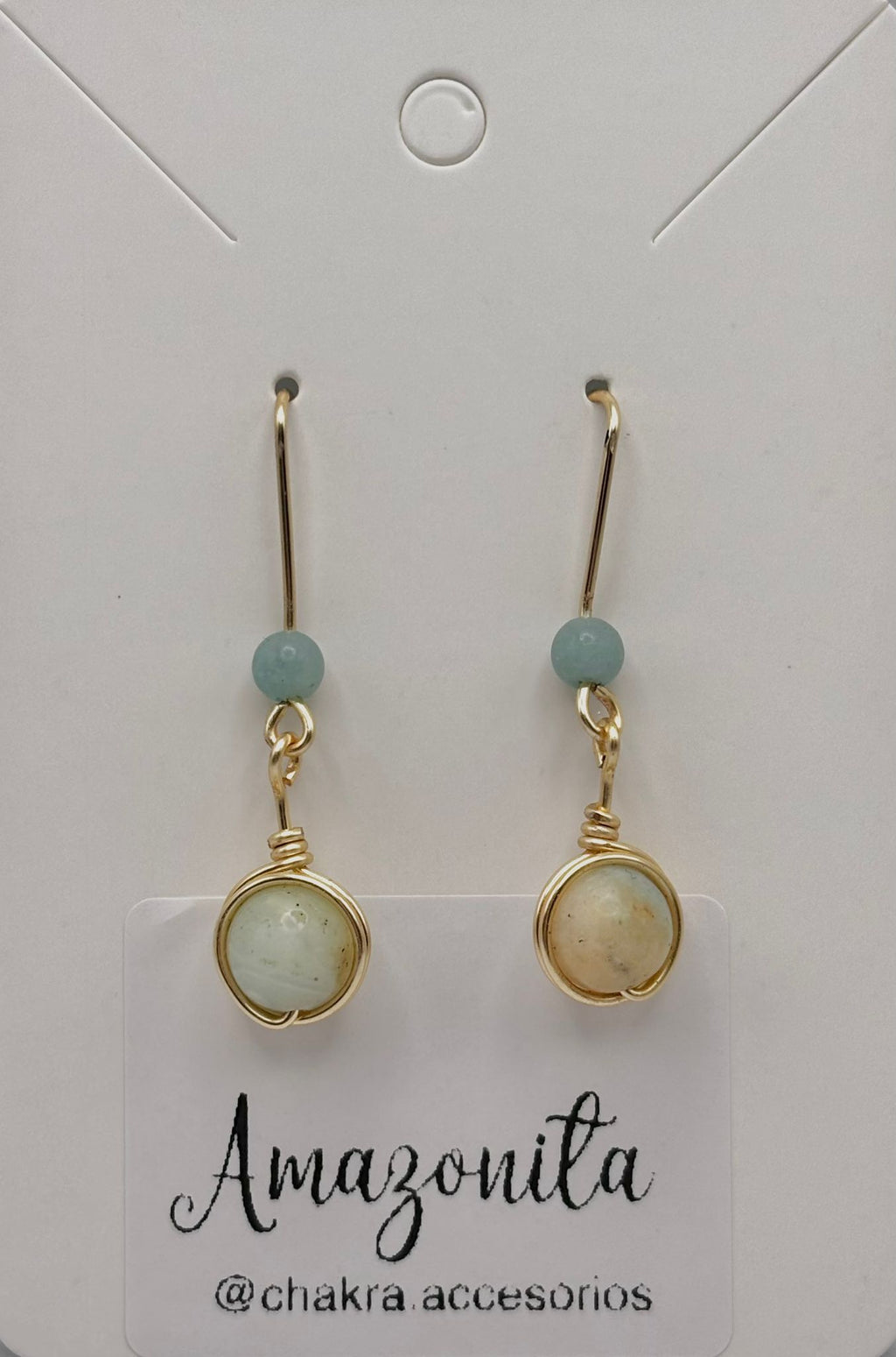 Pendientes Largos de Amazonita – Armonía y Elegancia en Plata o Dorado