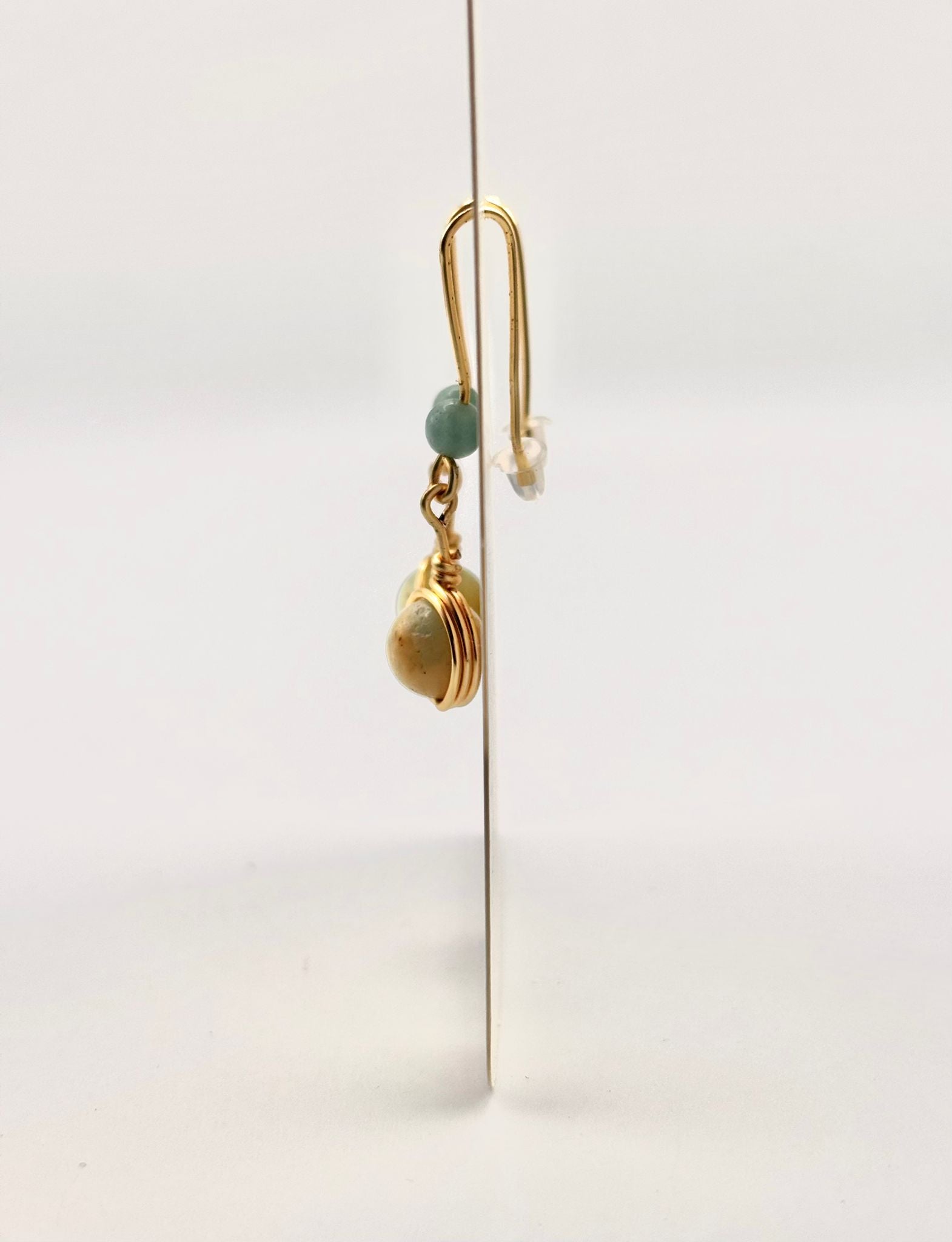 Pendientes Largos de Amazonita – Armonía y Elegancia en Plata o Dorado
