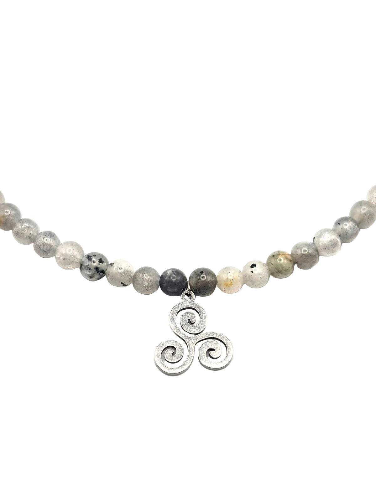 Collar Gargantilla Labradorita con Trisquel | Protección e Intuición