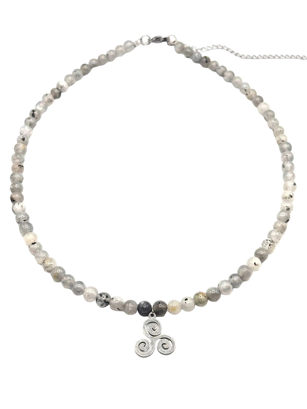 Collar Gargantilla Labradorita con Trisquel | Protección e Intuición