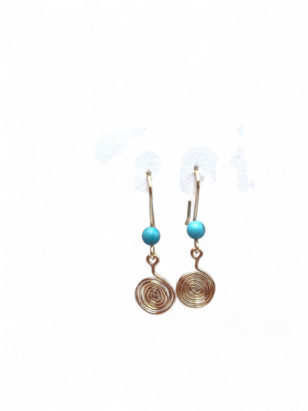 Pendientes Largos con Turquesa y Espiral de la Vida – Equilibrio, Energía y Estilo Natural