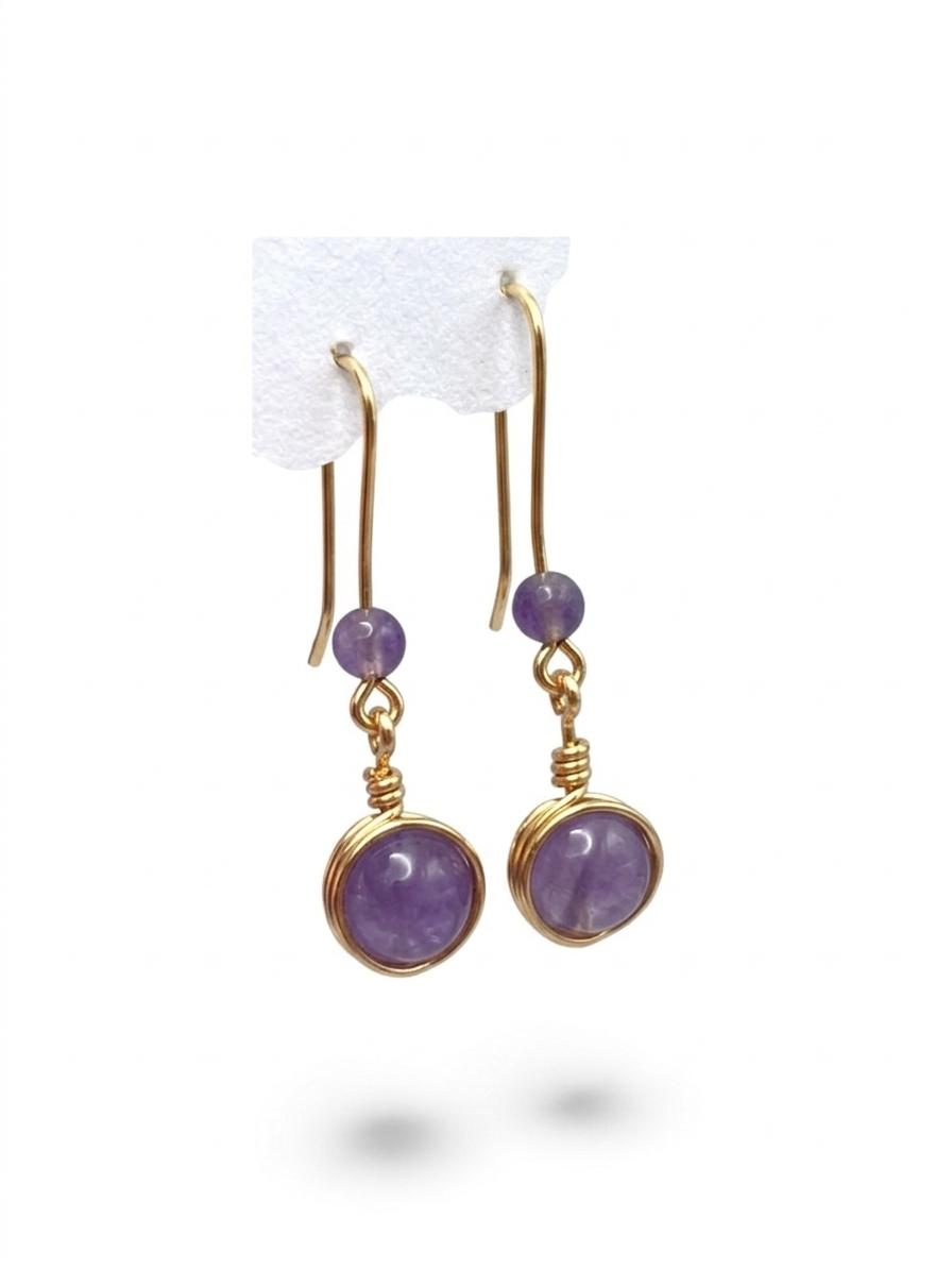 Pendientes Largos de Amatista – Calma, Protección y Elegancia Natural