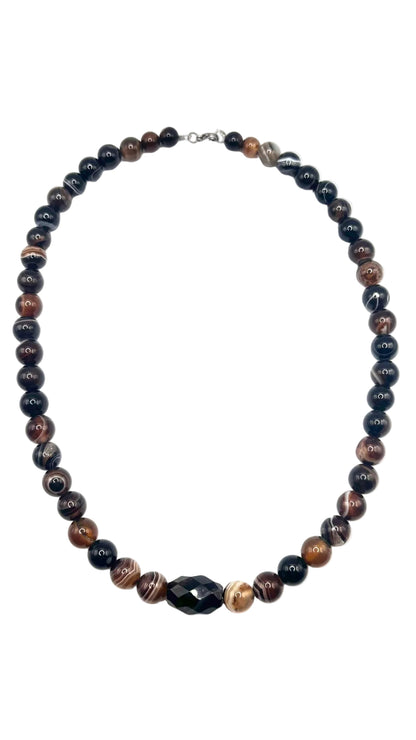 Collar Ágata Marrón | Equilibrio y Elegancia Natural