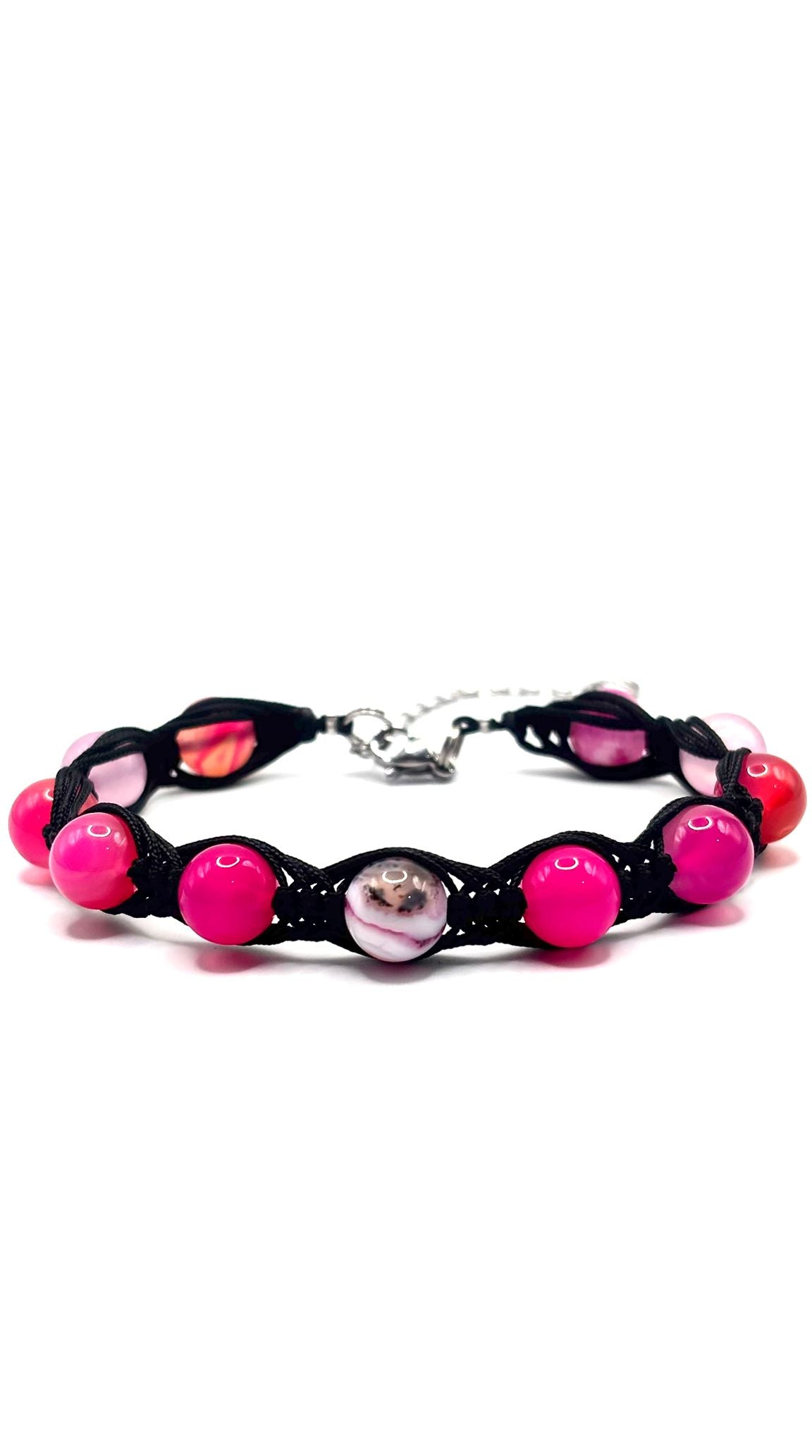 Pulsera de Ágata Rosa 8 mm – Calma, Amor y Equilibrio Emocional