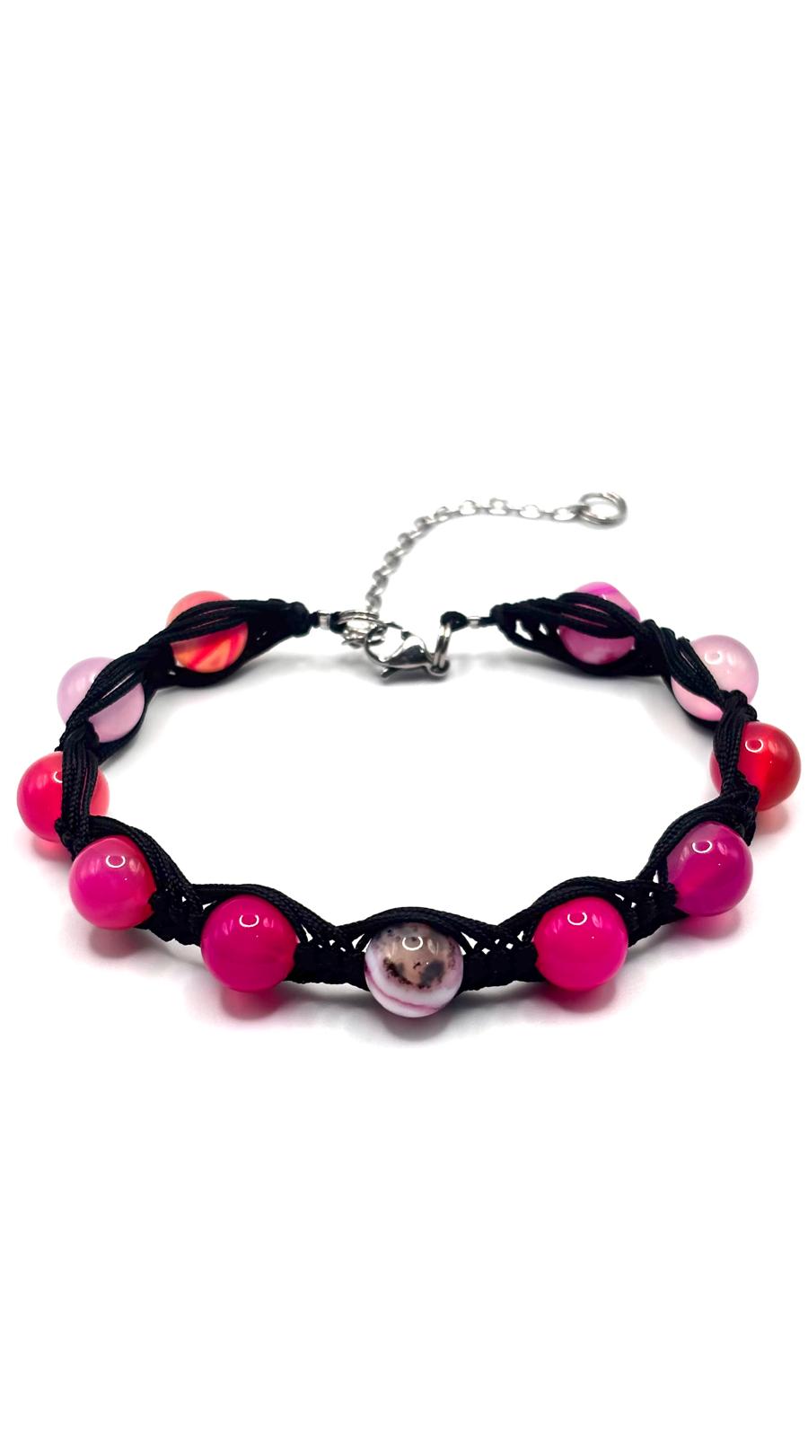 Pulsera de Ágata Rosa 8 mm – Calma, Amor y Equilibrio Emocional