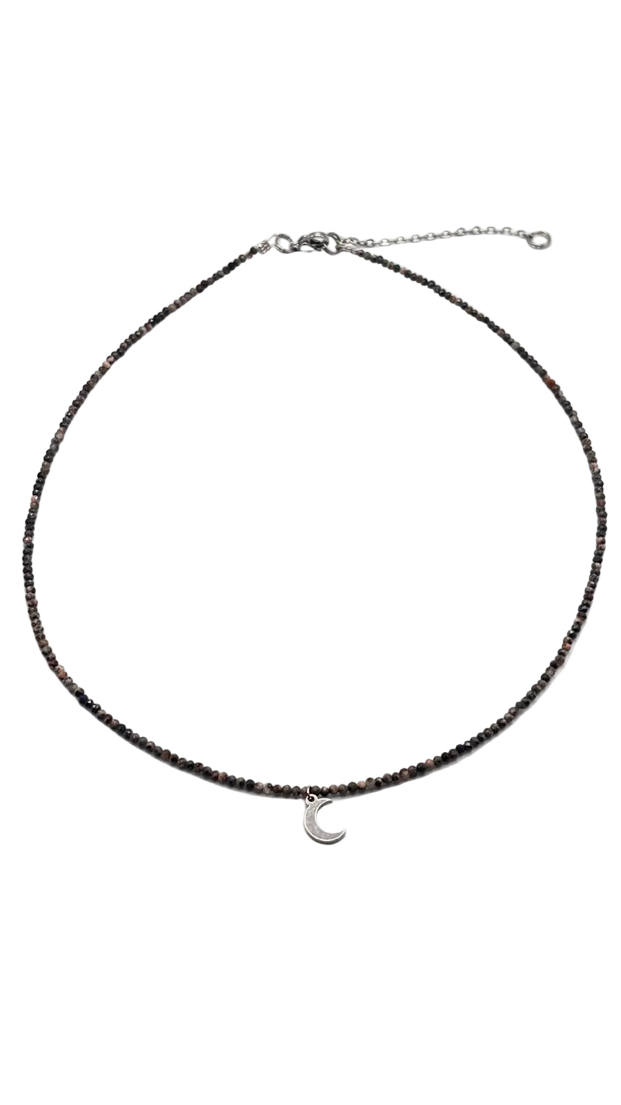 Collar Gargantilla Rodonita con Luna | Amor y Equilibrio