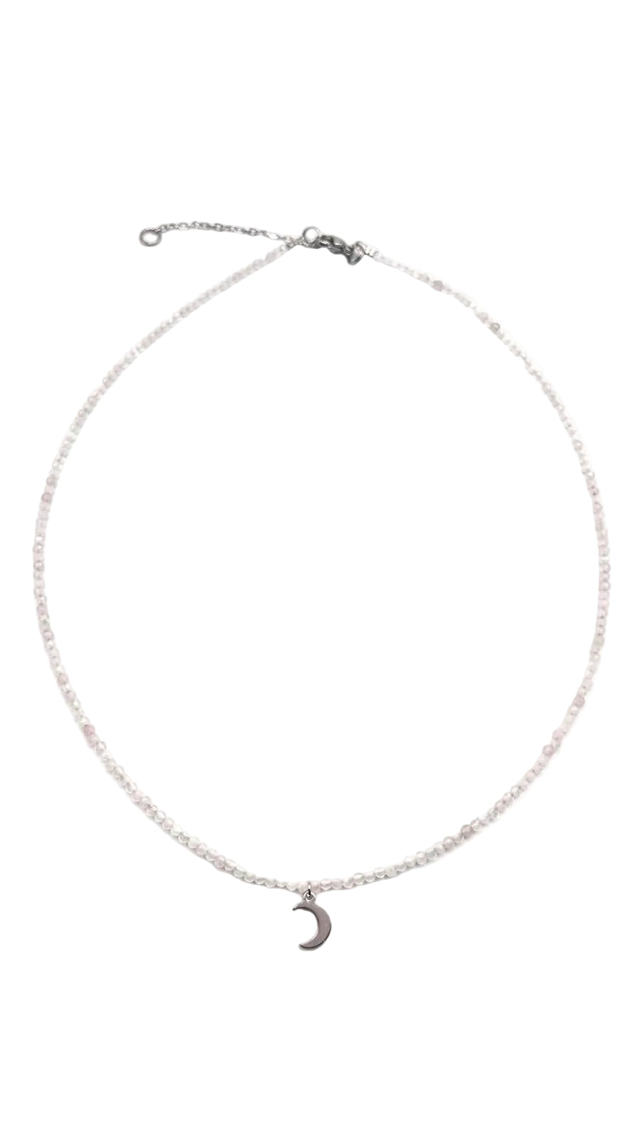 Collar Gargantilla Cuarzo Rosa con Luna | Amor y Dulzura