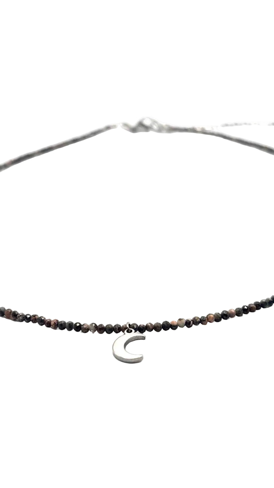 Collar Gargantilla Rodonita con Luna | Amor y Equilibrio
