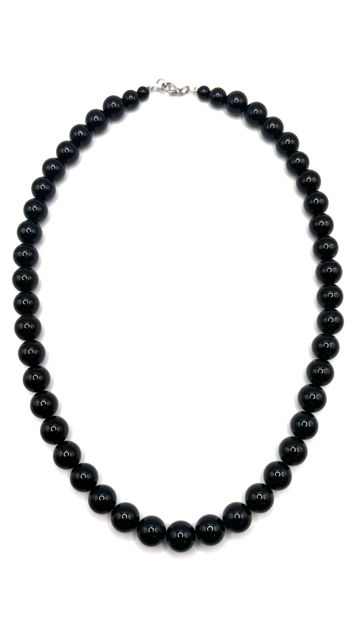 Collar de Ónix 10 mm – Protección, Fuerza y Elegancia Atemporal