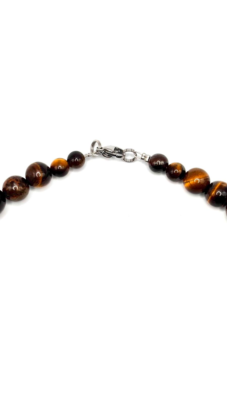 Collar de Ojo de Tigre 10 mm  – Fuerza, Protección y Energía Natural