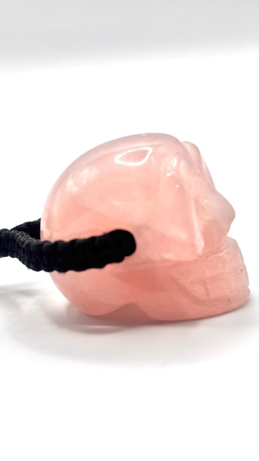 Llavero Catrina con Minerales Naturales y Macramé – Aro de Acero Inoxidable