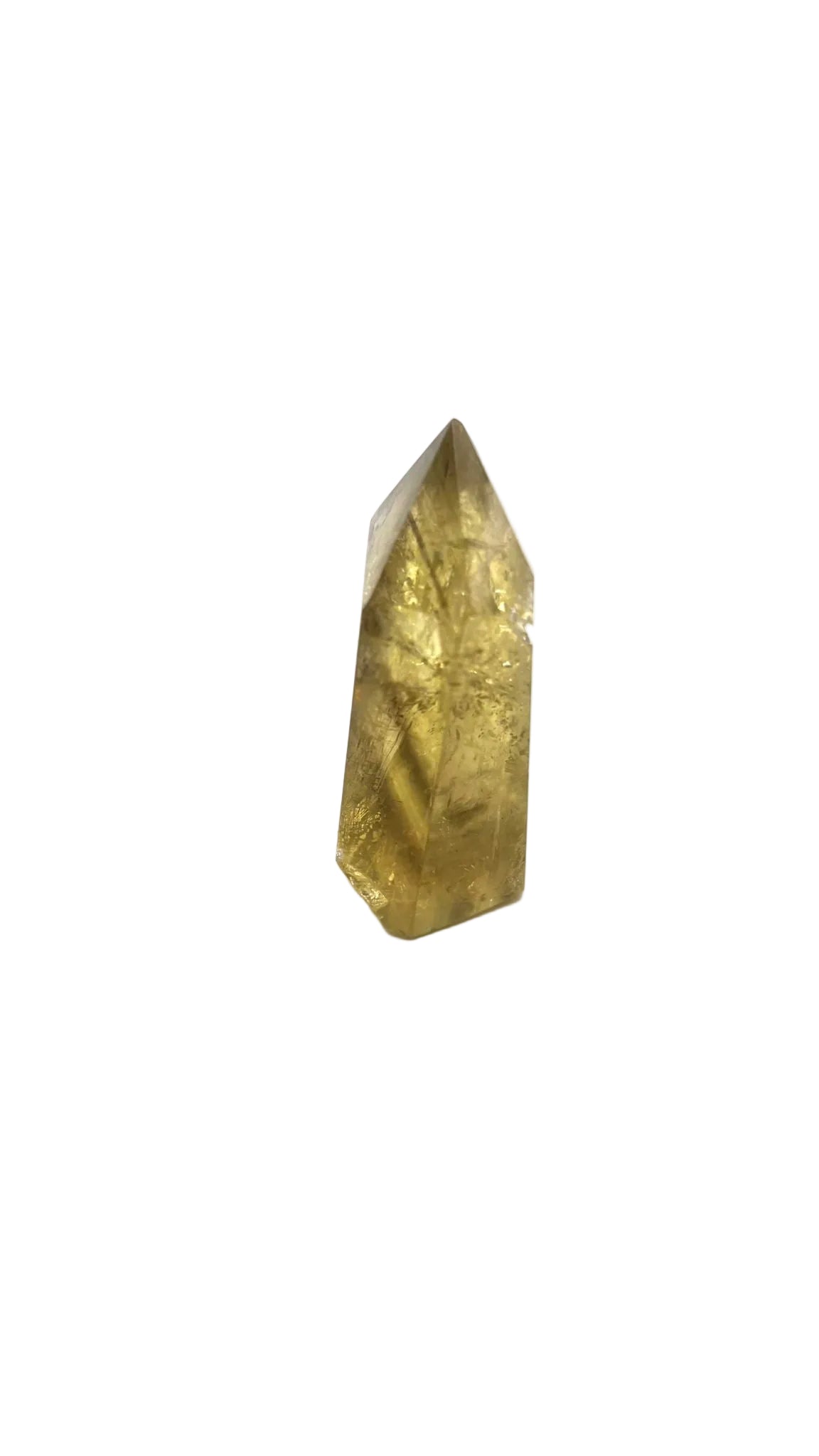 Punta de Citrino pulido de 6 Caras – Piedra de Abundancia