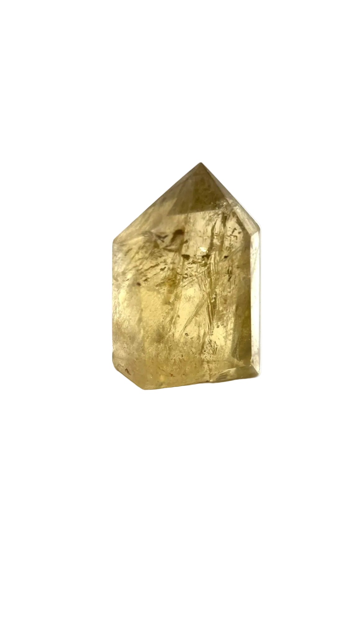 Punta de Citrino pulido de 6 Caras – Piedra de Abundancia
