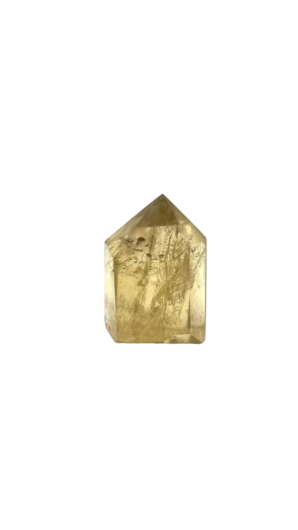 Punta de Citrino pulido de 6 Caras – Piedra de Abundancia