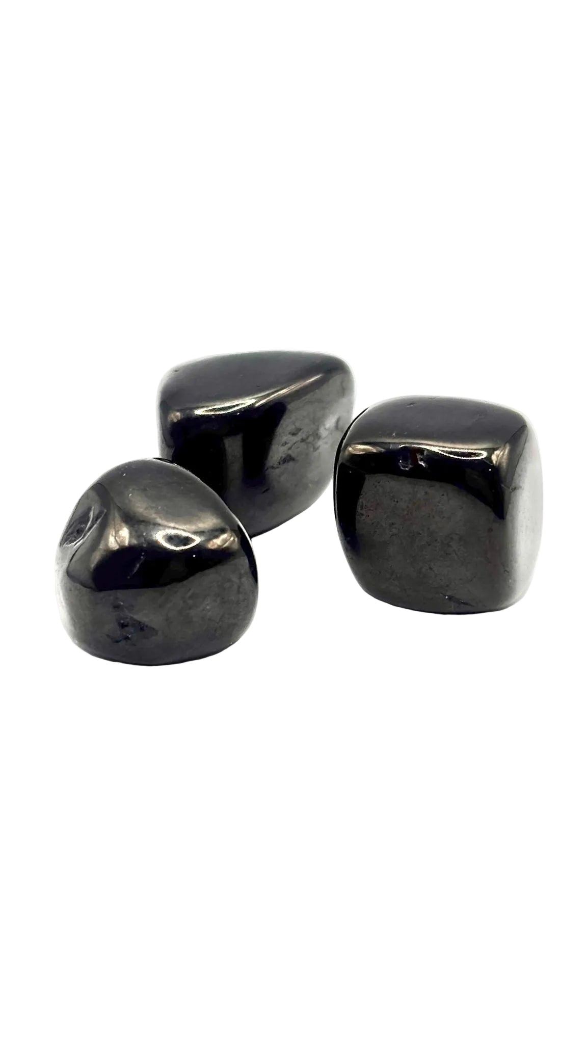 Piedra Rodada de Azabache – Protección y Limpieza Energética (3 piezas)