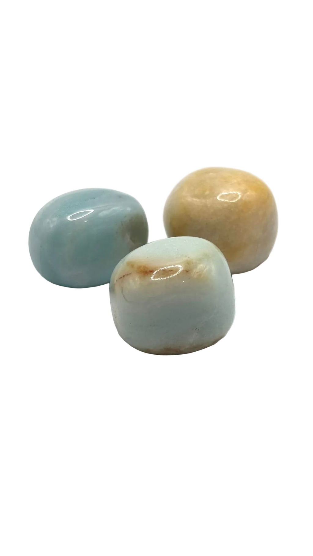 Piedras Rodadas de Amazonita – Armonía y Equilibrio Natural (3 piezas)