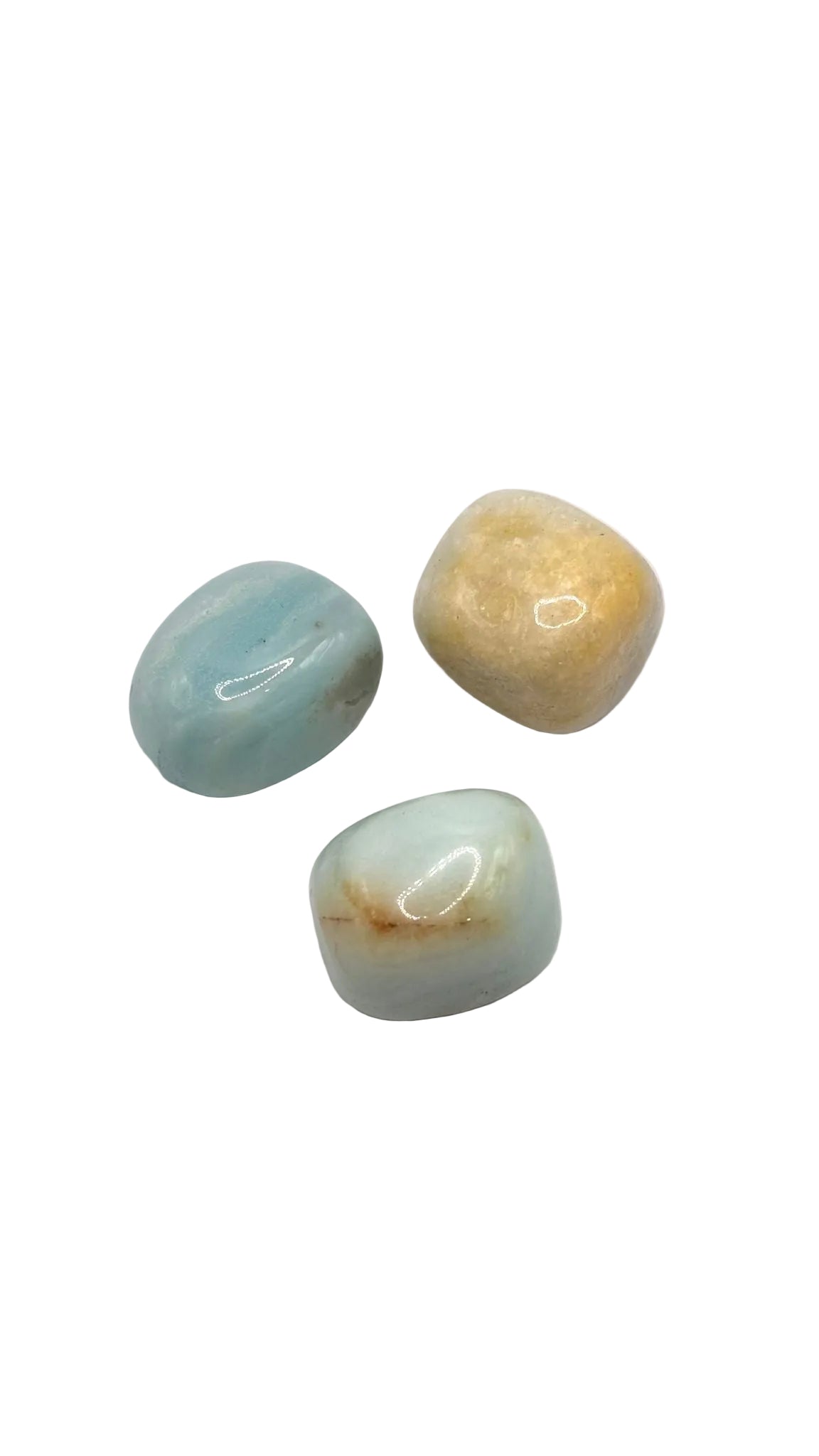 Piedras Rodadas de Amazonita – Armonía y Equilibrio Natural (3 piezas)