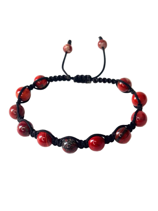 Pulsera Jaspe Rojo | Fuerza y Estabilidad