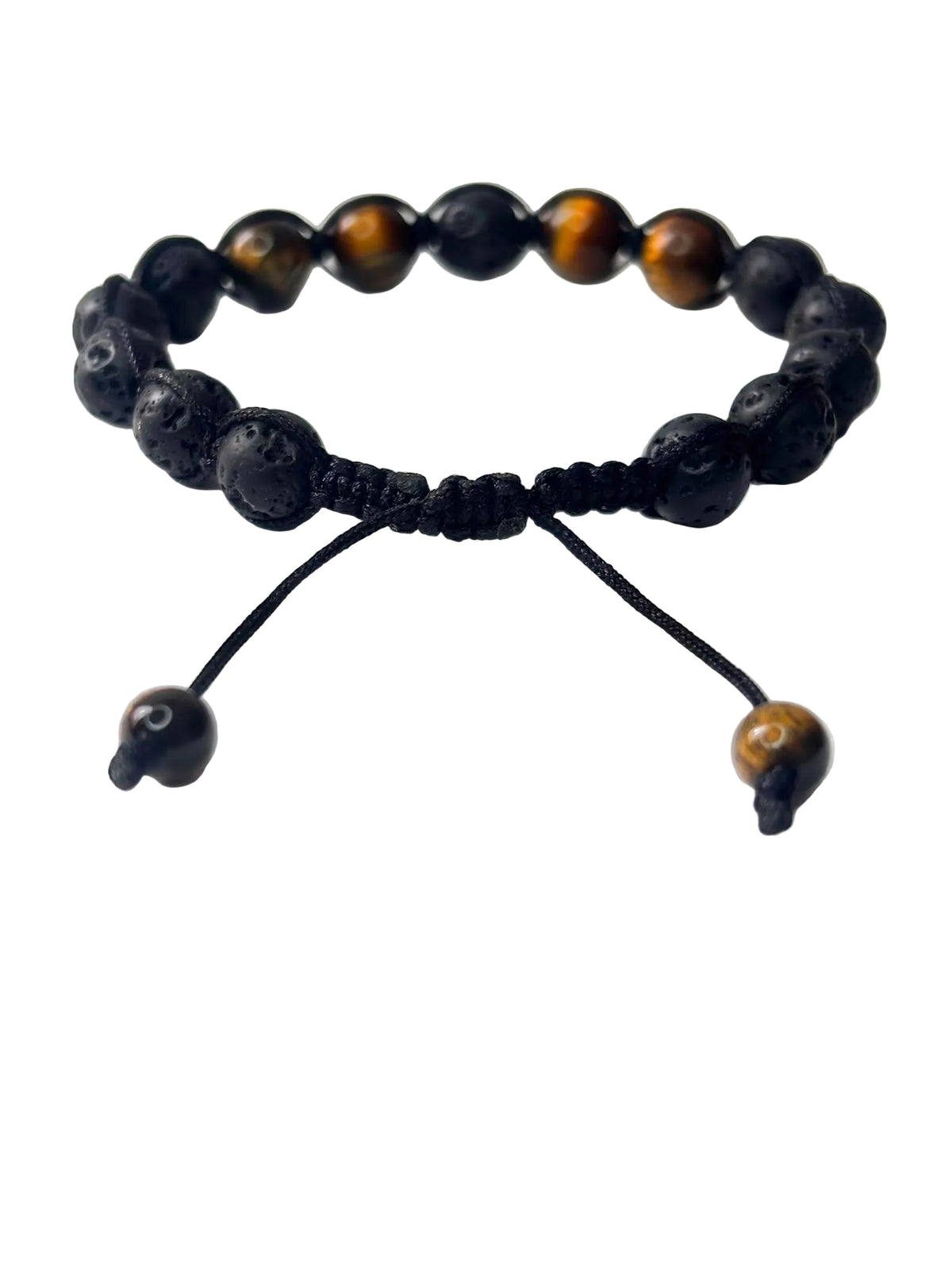 Pulsera Ojo de Tigre y Piedra Volcánica | Protección y Equilibrio