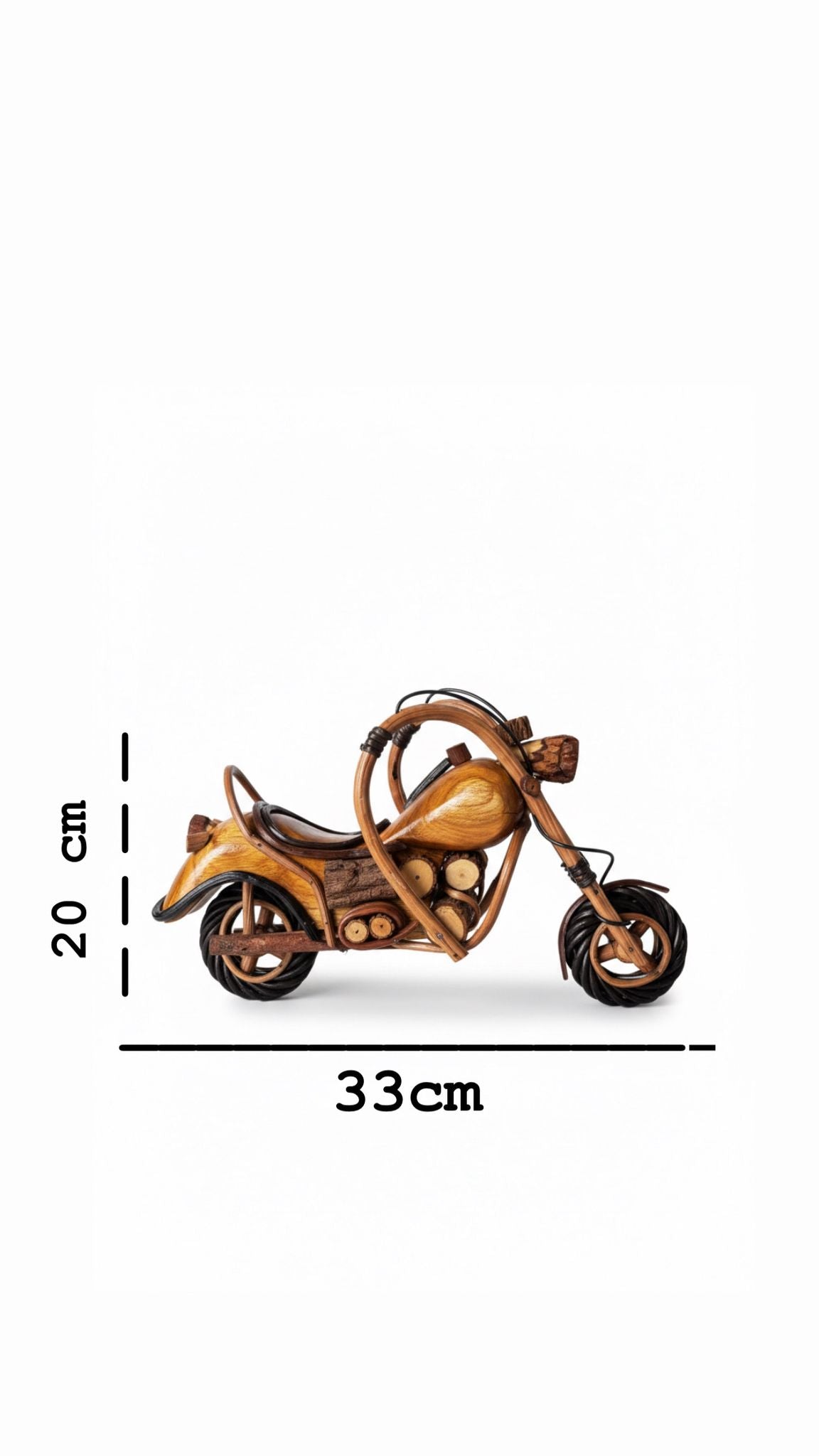 Moto de Madera Artesanal – Decoración Rústica y Estilo Vintage