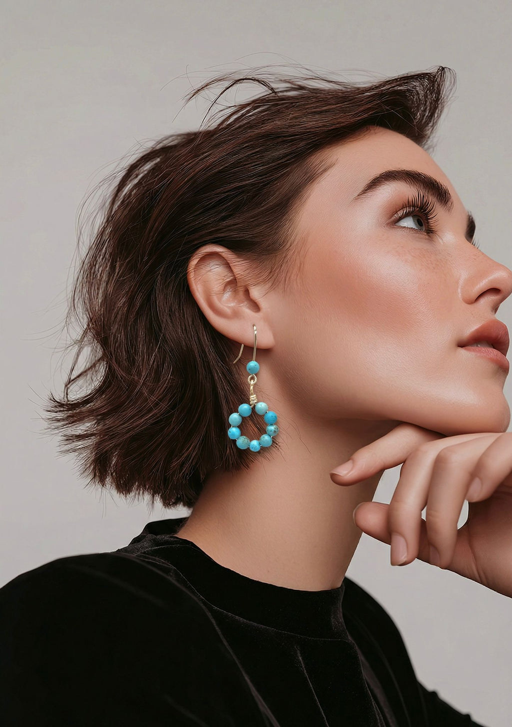 Pendientes “Armonía” de Turquesa – Protección y Comunicación Consciente | Plata o Dorado