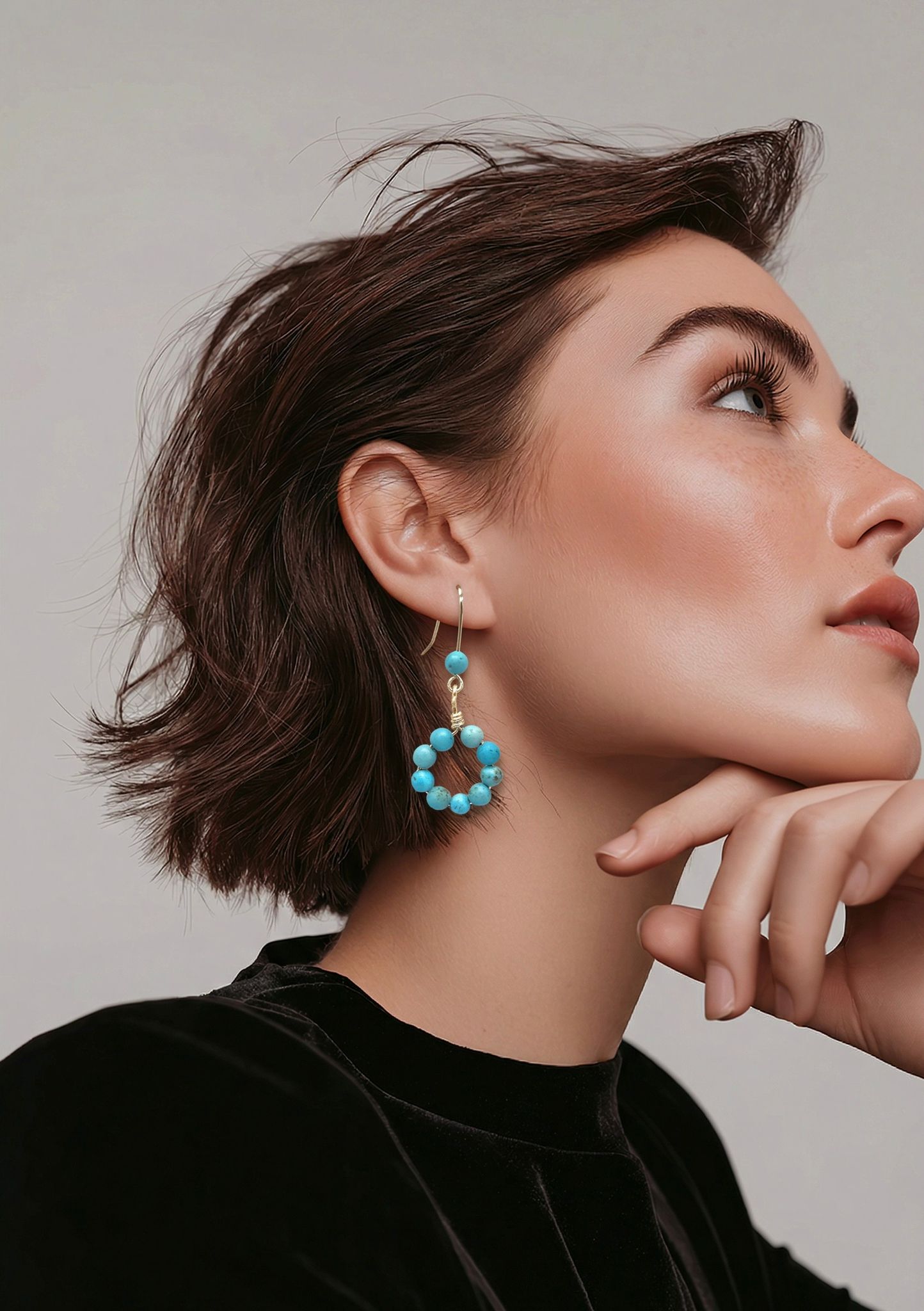 Pendientes “Armonía” de Turquesa – Protección y Comunicación Consciente | Plata o Dorado