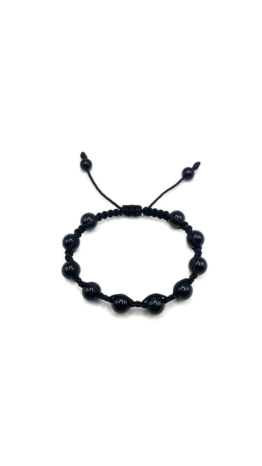 Pulsera de Ónix 8 mm – Protección y Estabilidad Emocional
